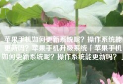 苹果手机如何更新系统呢？操作系统能更新吗？苹果手机升级系统「苹果手机如何更新系统呢？操作系统能更新吗？」