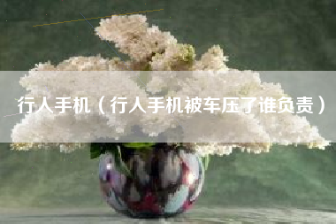 行人手机（行人手机被车压了谁负责）